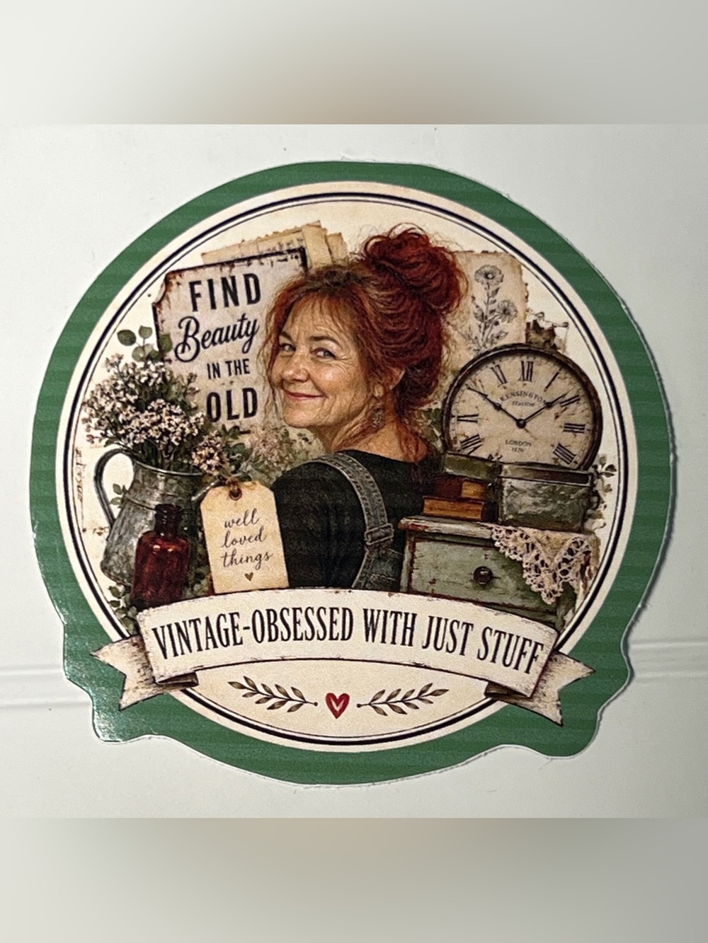 Vintage Obsessed With Just Stuff Sticker